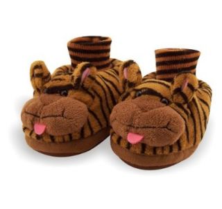 Tiger Toddler Sock Top Bootie Brown with Black Stripes Slippers Shoes