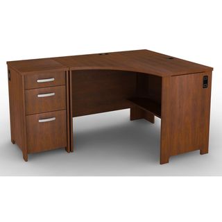 Bush Furniture Corner Desk with 3 Drawer Pedestal
