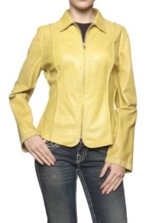 Cristiano di Thiene Leather Jacket ILARIA, Color Yellow