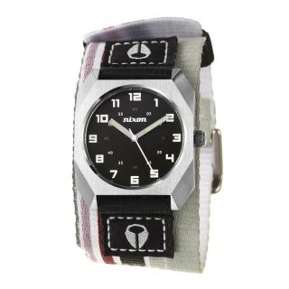 Nixon Mens The Scout Stainless Steel and Nylon Quartz Watch