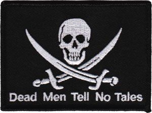 Novelty Iron on   Pirate Flag DMTNT   Applique Clothing