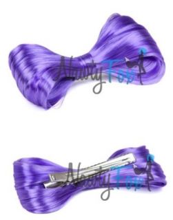 New Purple Lady Gaga Hair Bow Wig Fun Hair Clip Clothing