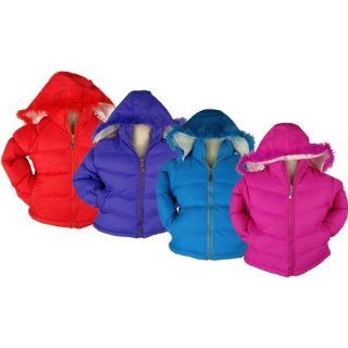 Girls Winter Jacket w/ Faux Fur Edged Hood Case Pack 12