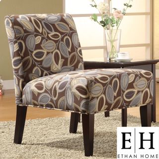 ETHAN HOME Decor Leaves Print Upholstered Lounge Chair