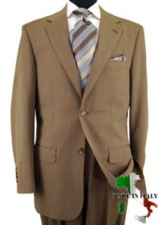 Custom Working Buttonholes Business Suit Taupe (54 Regular) Clothing