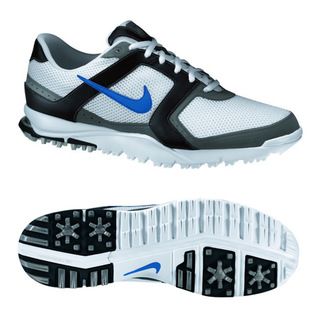 Nike Mens Air Range WP White/ Blue/ Black Golf Shoes