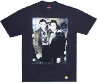 JOHNNY CASH and ELVIS PRESLEY   Picture   Black T shirt