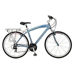 Schwinn Broadway Mens Hybrid Bike Blue Features Shimano