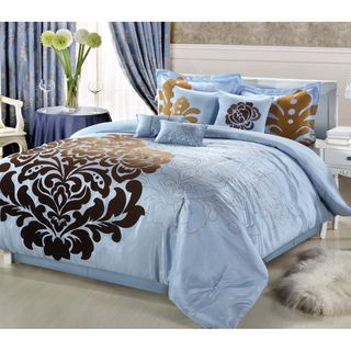 Lakhani 8 piece Blue Comforter Set