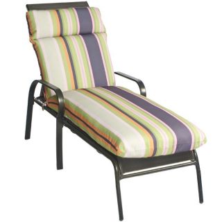 Gosi Stripe All weather Outdoor Dark Grey Lounge Chair Cushion