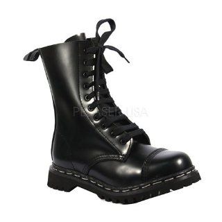  Goth Boots Rocky10 Steel Toe Leather 10 Eye Goth Boots Shoes