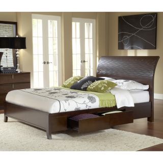 Wave Patterned Chocolate Brown 4 drawer Storage Bed Today $1,234.99