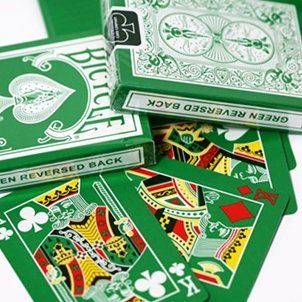 Bicycle Rider Back Green Deck with Gaff Cards for Magic
