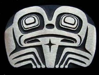 Tlingit Frog Bronze Totem Belt Buckle Clothing