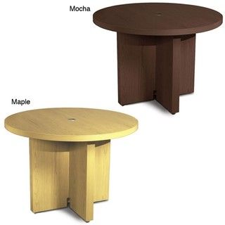 Mayline Aberdeen 42 inch Mocha Round Conference Table