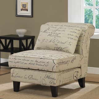 Signature Tan Linen Slipper Chair