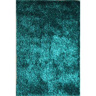Hand woven Solid Lake Blue Rug (5 x 76)