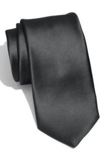 New Skinny Slim Narrow Solid Black 2 Inch Necktie Tie