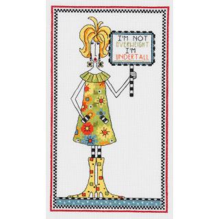 Dolly Mamas Im Undertall Counted Cross Stitch Kit 6X10 14 Count