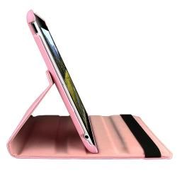Pink 360 degree Leather Swivel Case for Apple iPad 2