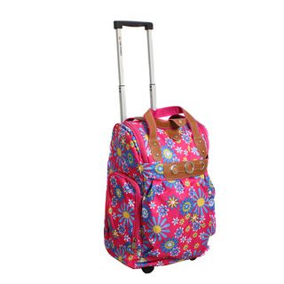 Runway Ladys Lightweight Sunflower Carry on Rolling Luggage Bag
