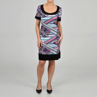 Tiana B Striped Printed Dress