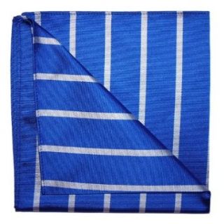 Blue with White Stripe Pocket Square Clothing