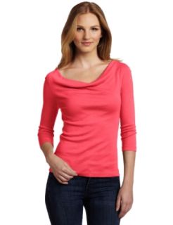 Red Dot Womens Cowl Neck Top Clothing