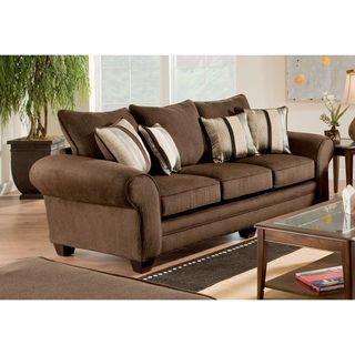 Burlington Waverly Godiva/ Kendu Onyx Pillows Sofa Set