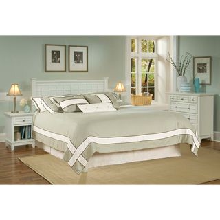 Home Styles Arts & Crafts White Queen/Full Headboard Night Stand and