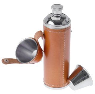 GSI Outdoors Glacier Leather Wrapped Flask  10 oz Sports