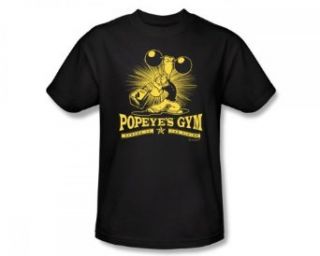 Popeye   Popeyes Gym Adult T Shirt In Black Clothing