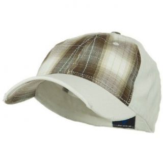 Low Profile Plaid Front Fitted Cap   Brown W32S66E