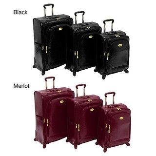 Amelia Earhart Park Avenue Expandable 3 piece Spinner Luggage Set