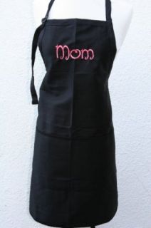 Black Mom Embroidered Apron Clothing