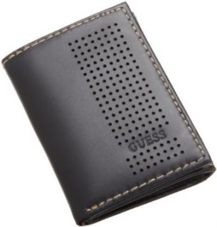 Guess Mens Trifold Wallet, Black, One Size Clothing