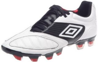  Umbro Geometra Pro Soccer Shoes (White/Black/High Risk Red) Shoes