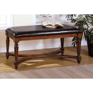 Mahogany color Solid Wood Accent Bench