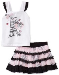 Xoxo Baby girls Infant Paris Skooter Set, White/Pink, 24