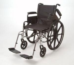 20 inch Wide Superlight Wheelchair with Foot Rests
