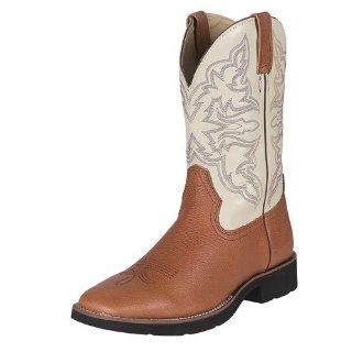 Roper Square Toe Tan Western Boots Shoes