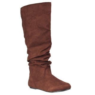 Riverberry Womens Rebeca Slouchy Microsuede Fashion Boots