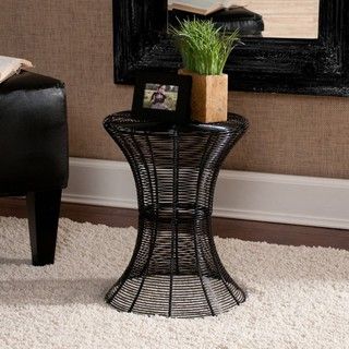 Cordoba Indoor/Outdoor Black Round Side Table