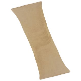 Camel Microsuede Full Length Double Zippered Body Pillow Cover by