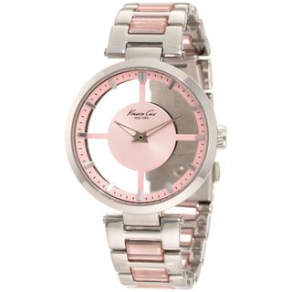 Kenneth Cole Womens Transparency Pink Dial and Steel Quartz Watch