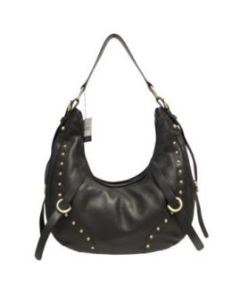 TOSCA BLU Italian Designer Black Leather Large Handbag