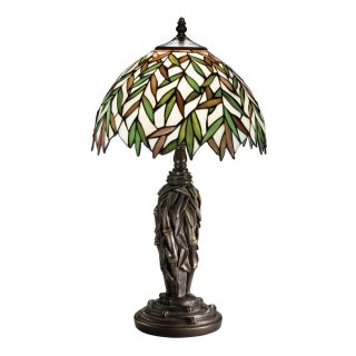 Tiffany style Stained Glass Bronze Finish Table Lamp