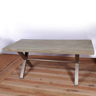 Coorg Teak and Iron Dining Table (India)
