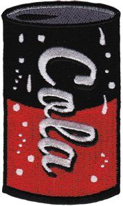 Novelty Iron On   50s Retro Coke Can  Logo Patch