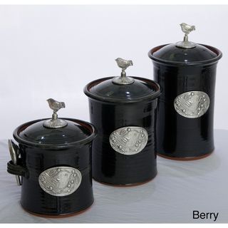 Artisans Domestic 3 piece Gourmet Canister Set with Bird Accent